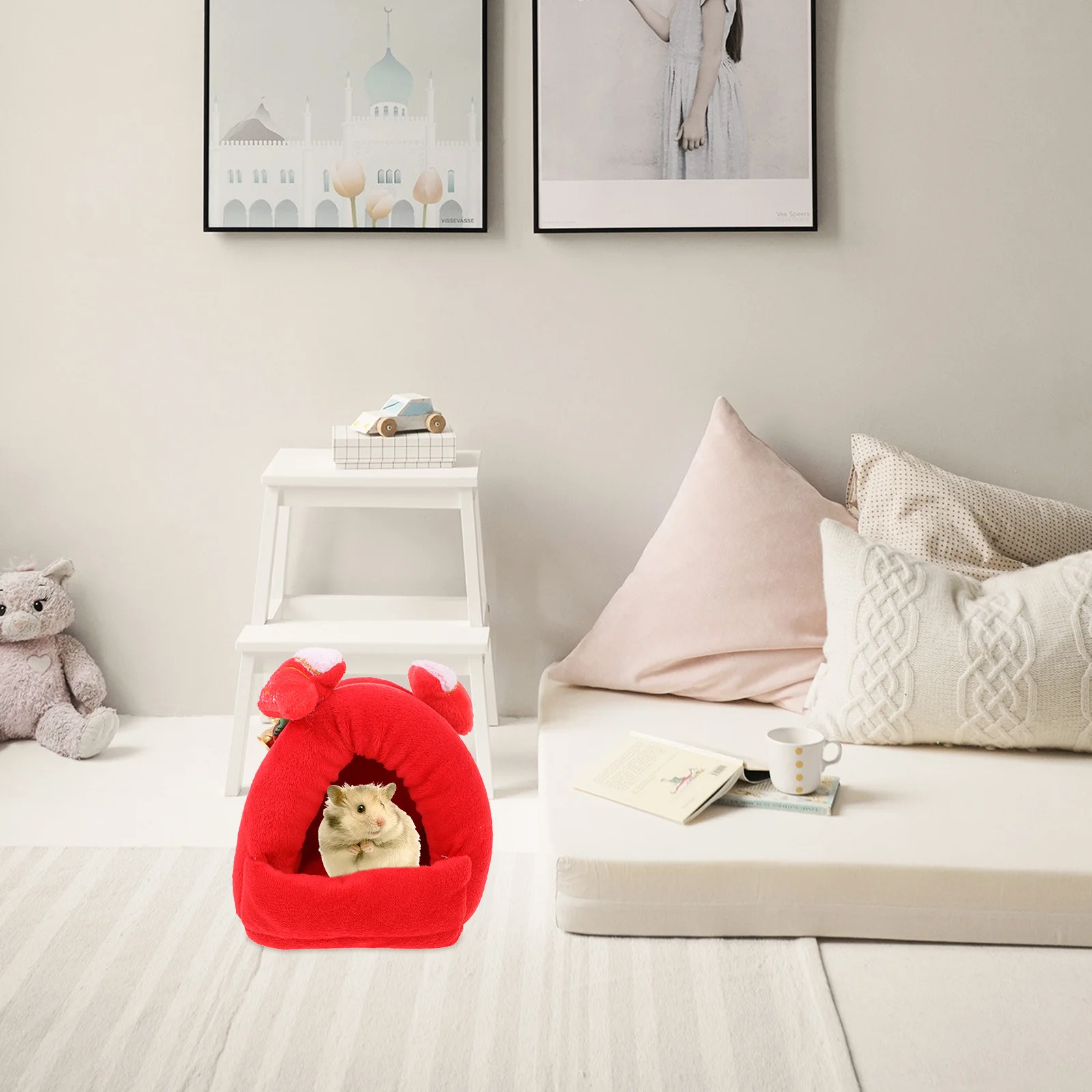 

1Pcs Insulated Pet Sleeping Nest for Hamster Mouse Squirrel Winter Warm Bed House Cozy Hideout Small Pet Rest Den