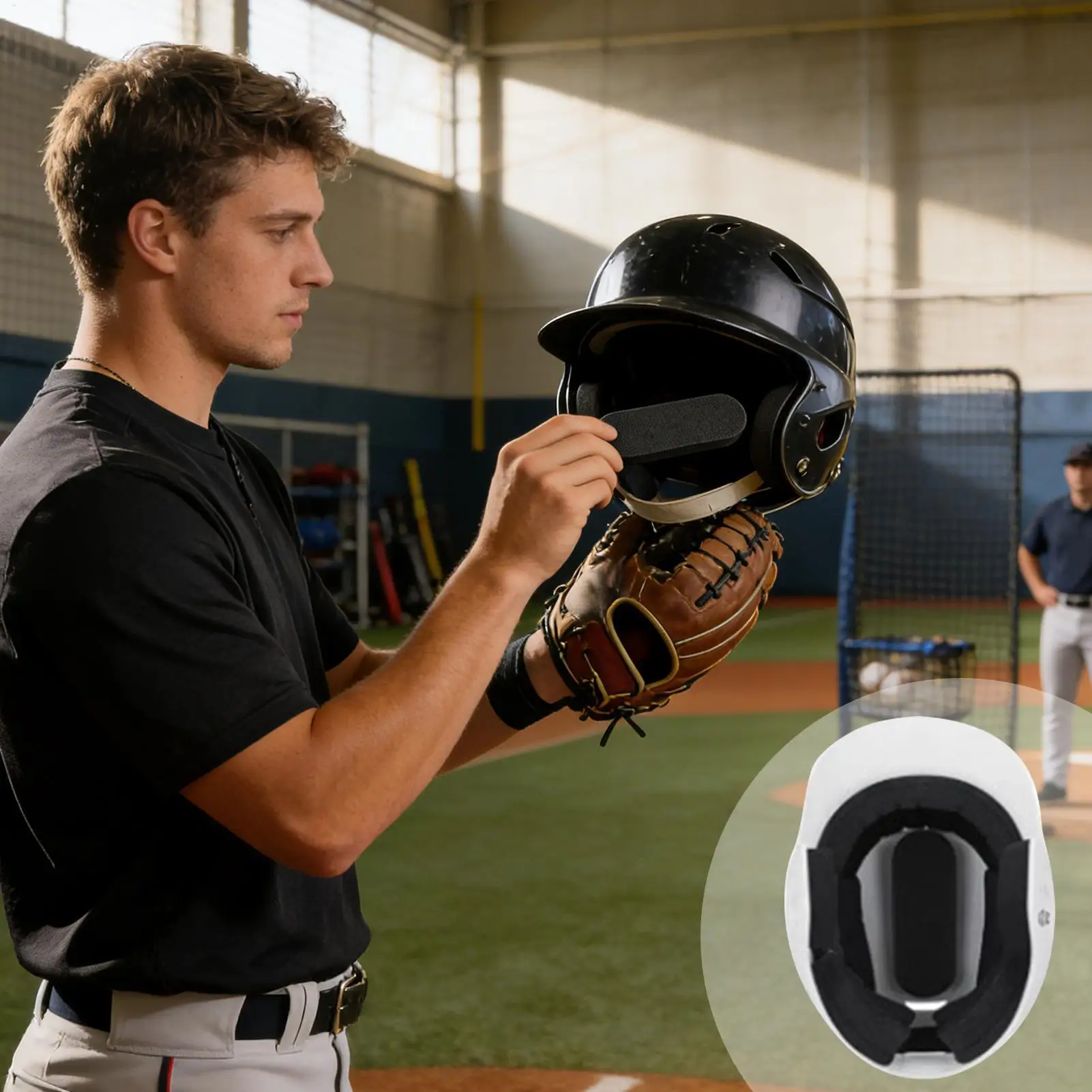 Helmet Padding 0.79 Inch Thickened Foam Universal Soft Pads Batting Helmet Padding For Baseball Catchers Batting Softball
