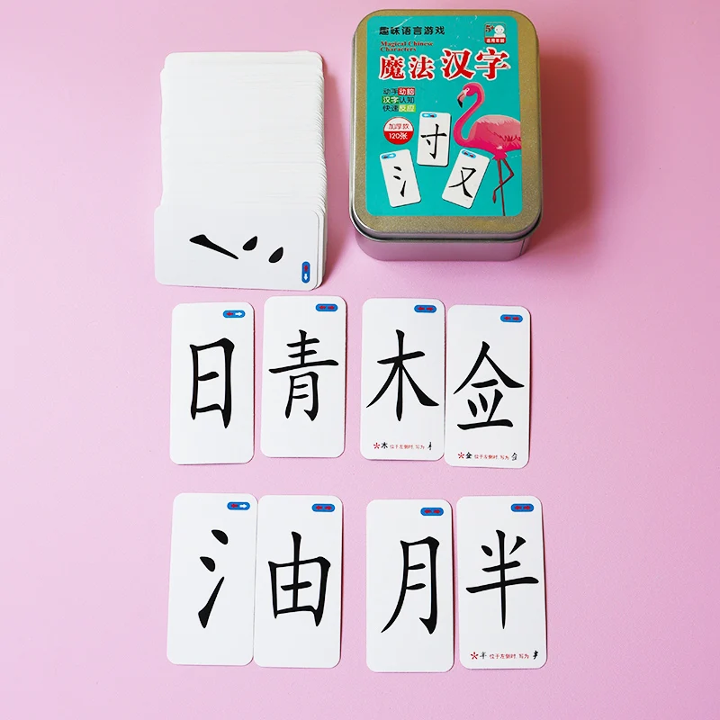 120pcs Set Learning Chinese Character Component Radical Cards Kids Words Teaching Aids Classroom DIY Board Game