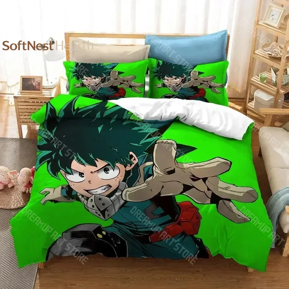 2026 3D Print My Hero Academia Anime Duvet Cover Pillowcase Bedding Sets Double Twin Full Queen King Adult Bedclothes Quilt Cove