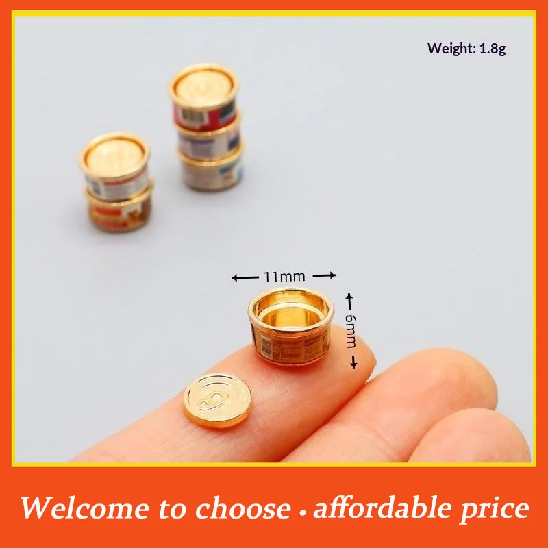 **1/5Pcs new Pretend Play Toys 1/12 Dollhouse Simulation Cat/Dog Can Mini Pet Food Toy Dolls House Home Decorations