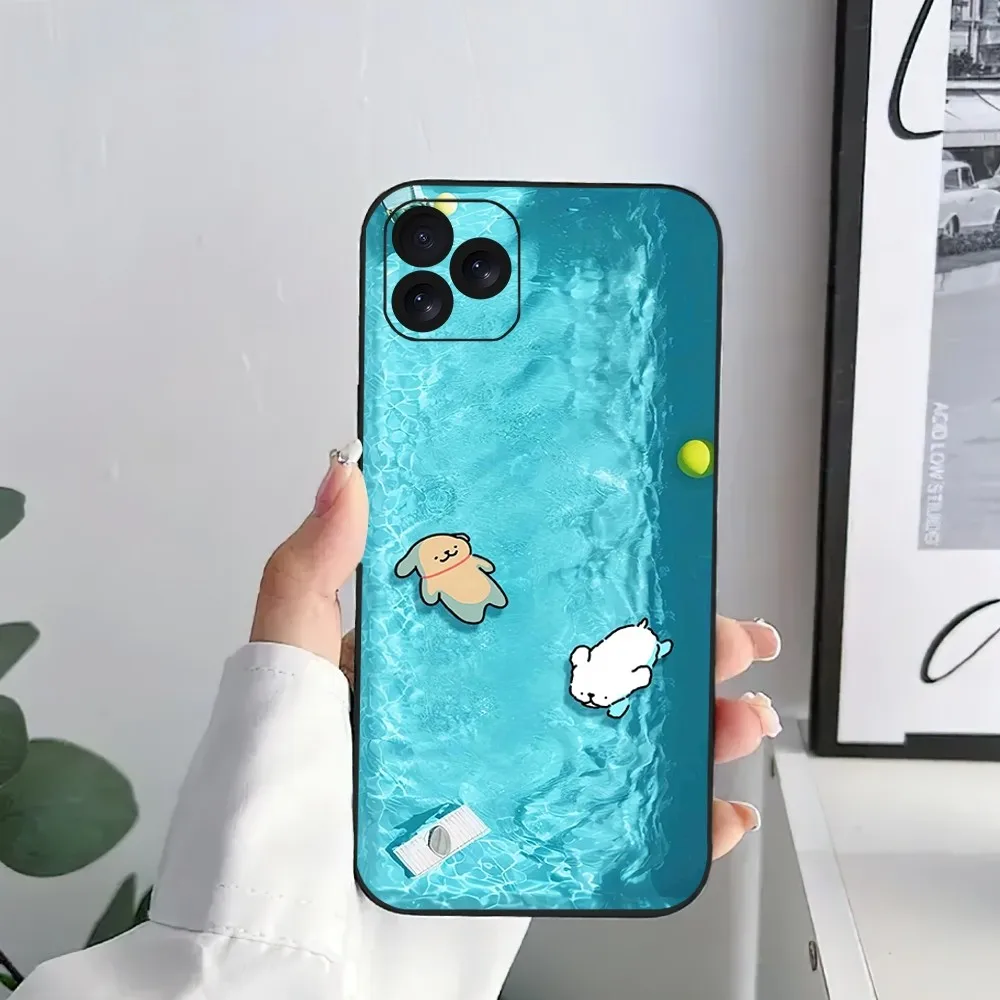 Cartoon Cute Lazy Malteses Phone Case For iPhone 15 14 13 12 11 8 Mini Xr Xs X Xsmax Pro Max Plus Shell