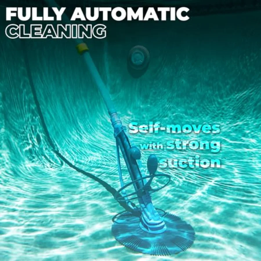 XtremepowerUS Automatic Pool Cleaner Vacuum Generic Pool Cleaner High Flow with Hose Set Included