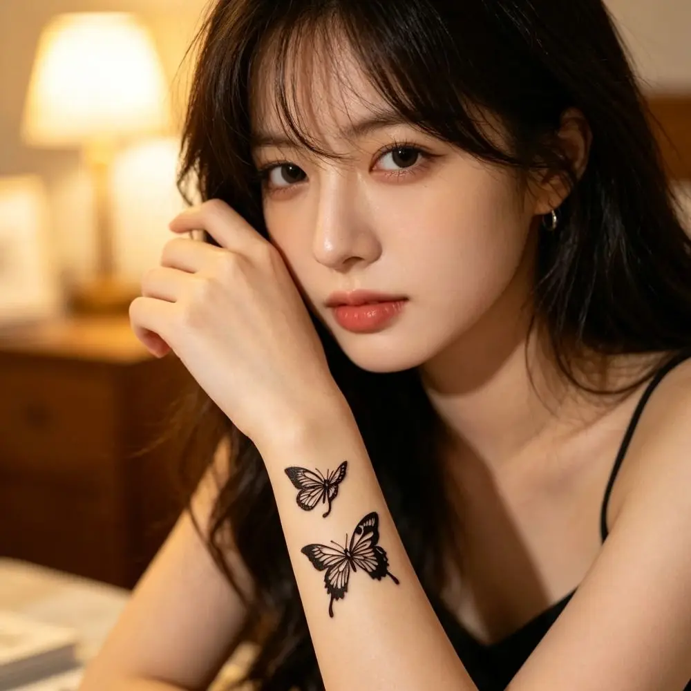 Transfer Tattoos Butterfly Tattoos Sweat Proof Waterproof Temporary Tattoo Stickers Long Lasting Body Stickers For Women Men