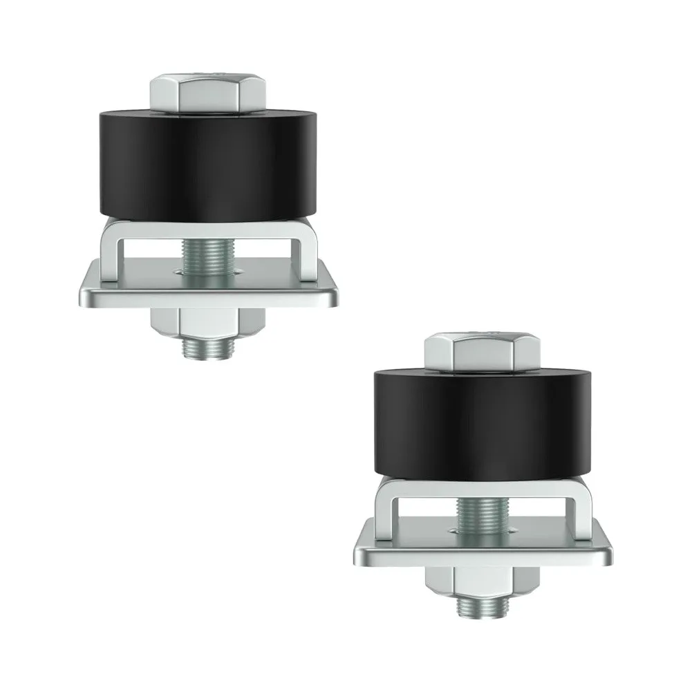Trolley Roller Wheel Stopper Assembly for 1 5/8 Inch Channel Steel Casters with Enhanced Shock Absorption and Slip Design