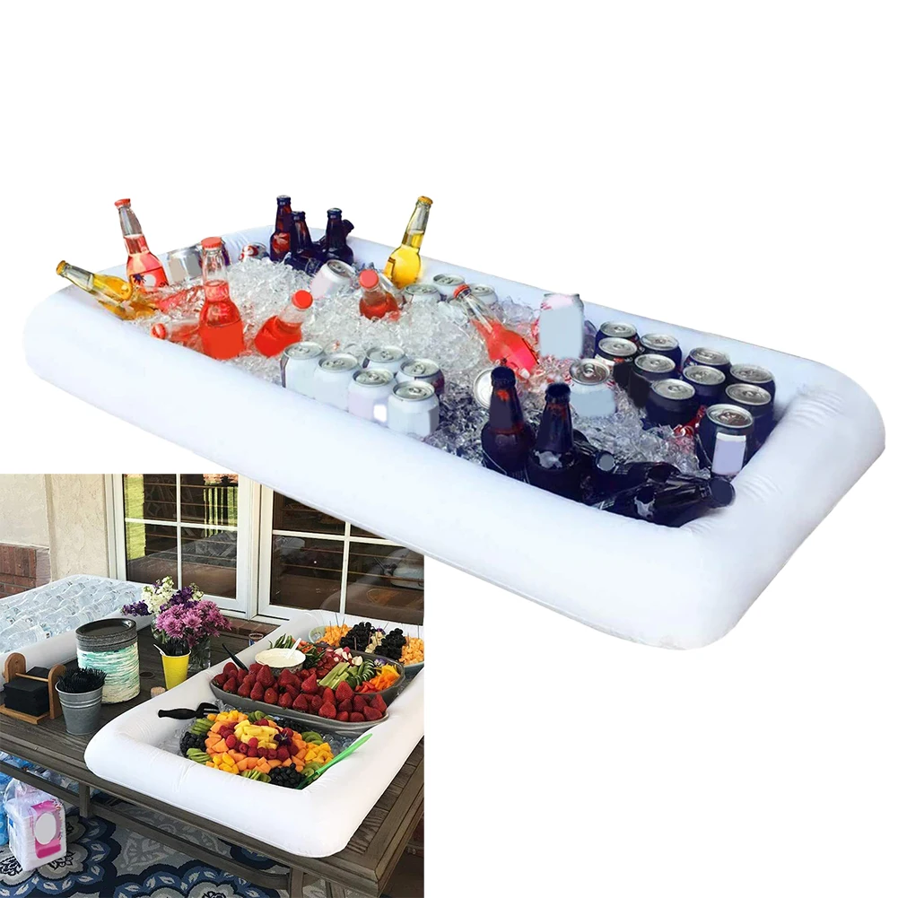 

Inflatable Ice Tank Buffet Bar for Food and Drinks Keeps Items Cold for Hours Easy Drainage System for Simple Cleanup and Refill