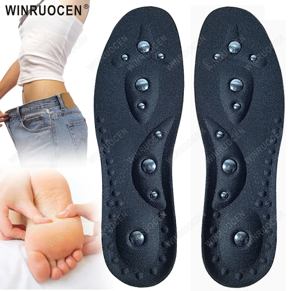 Medical Magnetic Insole Therapy Sports Insoles Massage Foot Weight Loss Slimming Acupressure Anti-fatigue Health Care Shoe Pads
