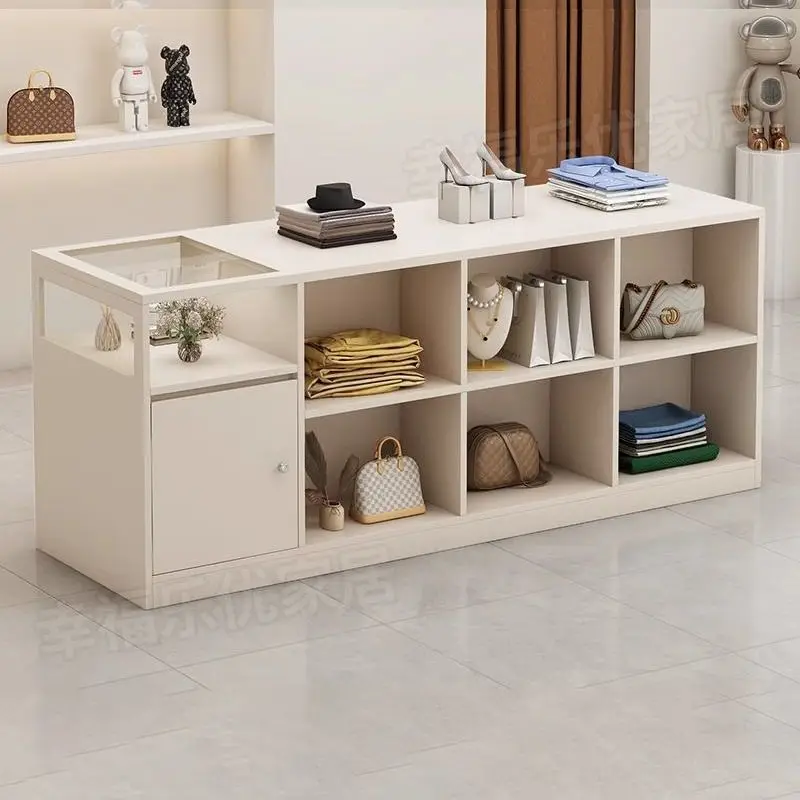 Checkout page Clothing Nakajima counter Bar table Women's clothing  Accessories glass  stand Retro style display locker