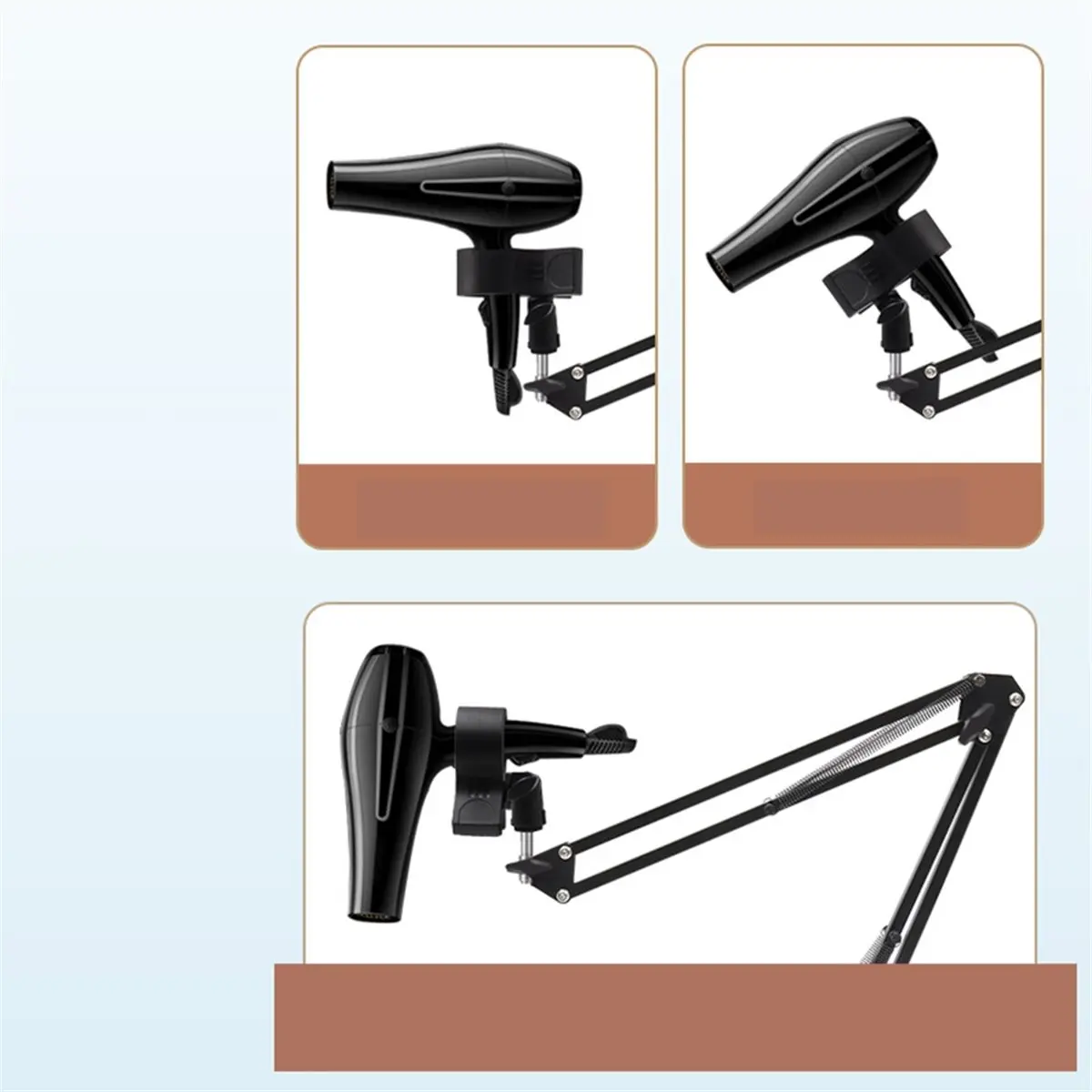 HAPPYDAY~ Adjustable Hair Dryer Stand Holder, Rotating, Floor Standing Design
