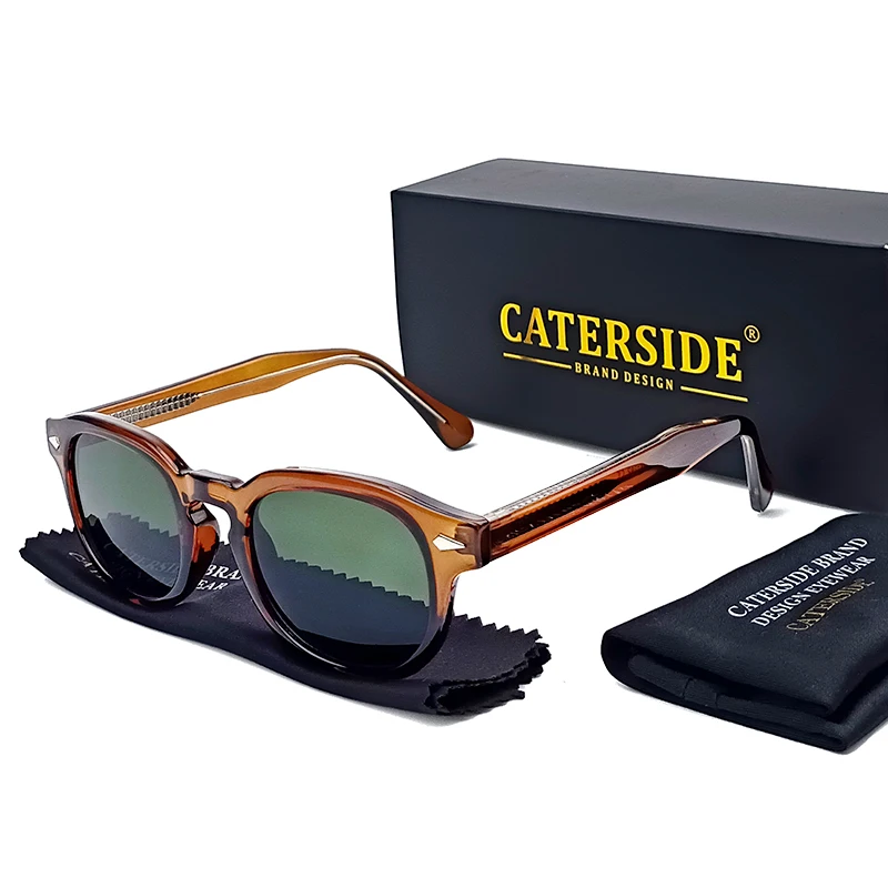 CATERSIDE Retro Runde Herren-Sonnenbrille Punk Propionsäure Pin-Bügel Luxus-Sonnenbrille Damen Sport Freizeit Party Eyewear UV400 – Detail 7