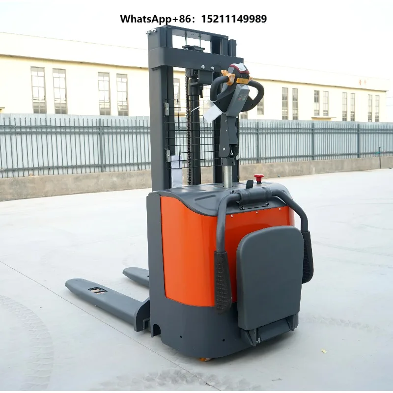 Full-Electric Stand-Up Forklift Hydraulic Warehouse Truck PU Tyre 1.5-2 Ton Load Capacity Lithium-Ion/Lead Acid Battery