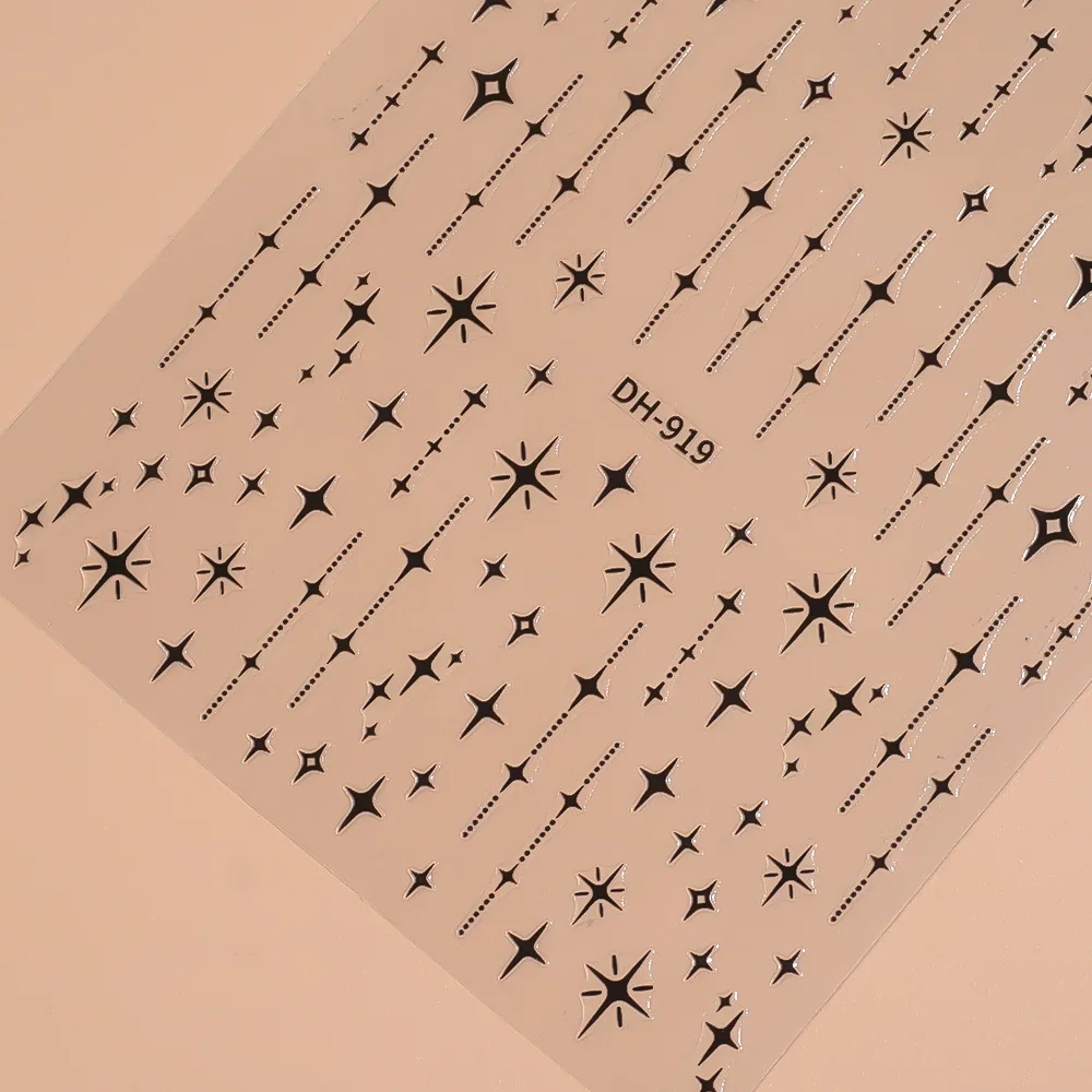 1/5/10pcs 3D 플랫 몽환적인 동화 스타일 네일 스티커 스타 네일 아트 스티커 DIY 여성 매니큐어 자기 접착 장식 데칼