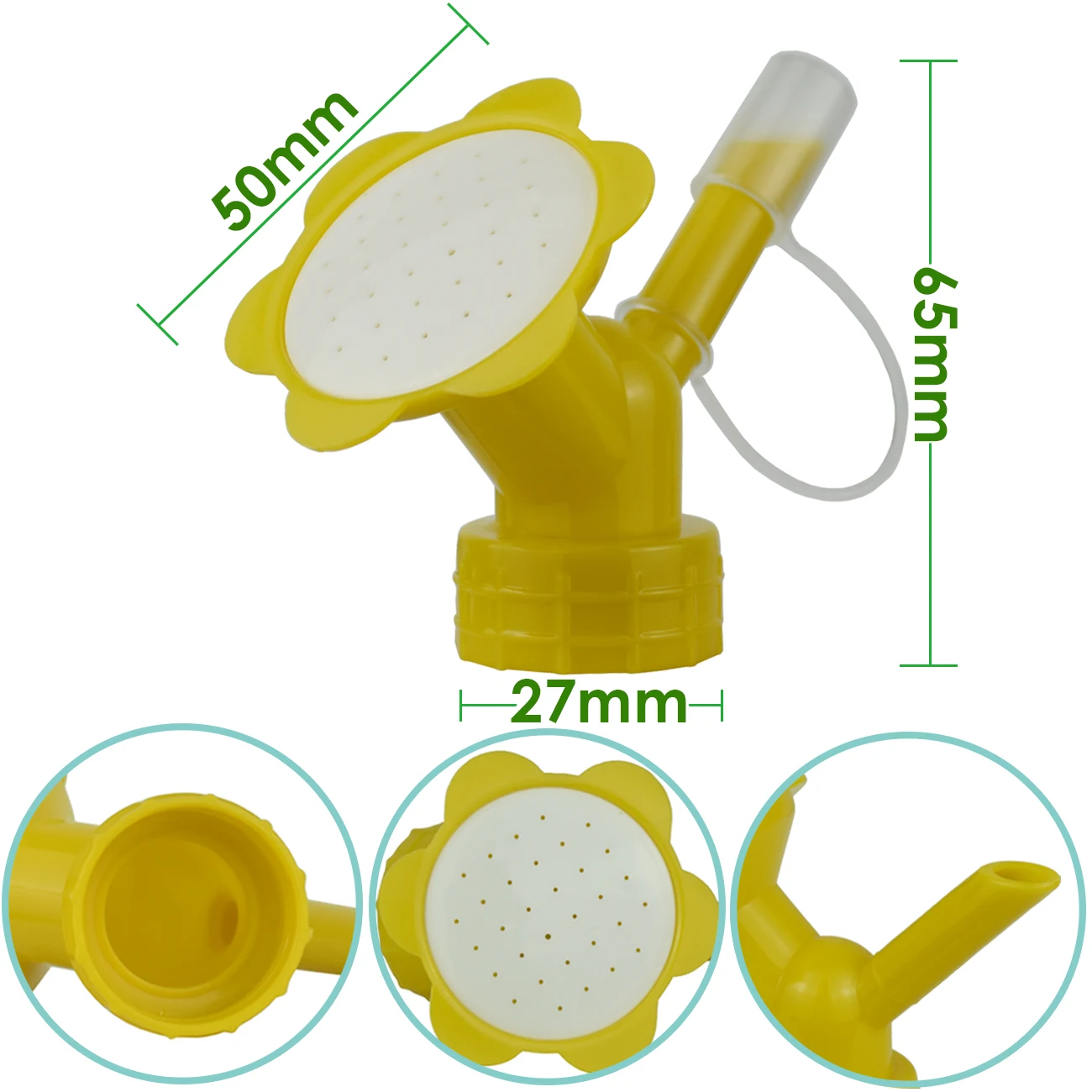 Garden Bottle Cap Sprinker Mini Watering Can Double Head Water Spout Bonsai Nozzle Indoor Outdoor Seedling Plant Irrigation Home