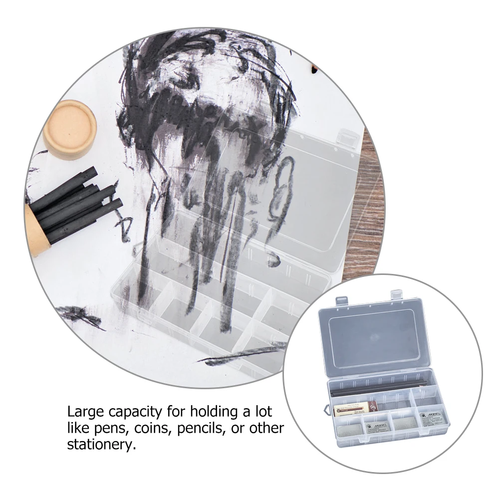 2 قطعة مقلمة للتخزين أقراط ذات سعة كبيرة لطلاب المدارس الثانوية والأقلام البلاستيكية والقرطاسية