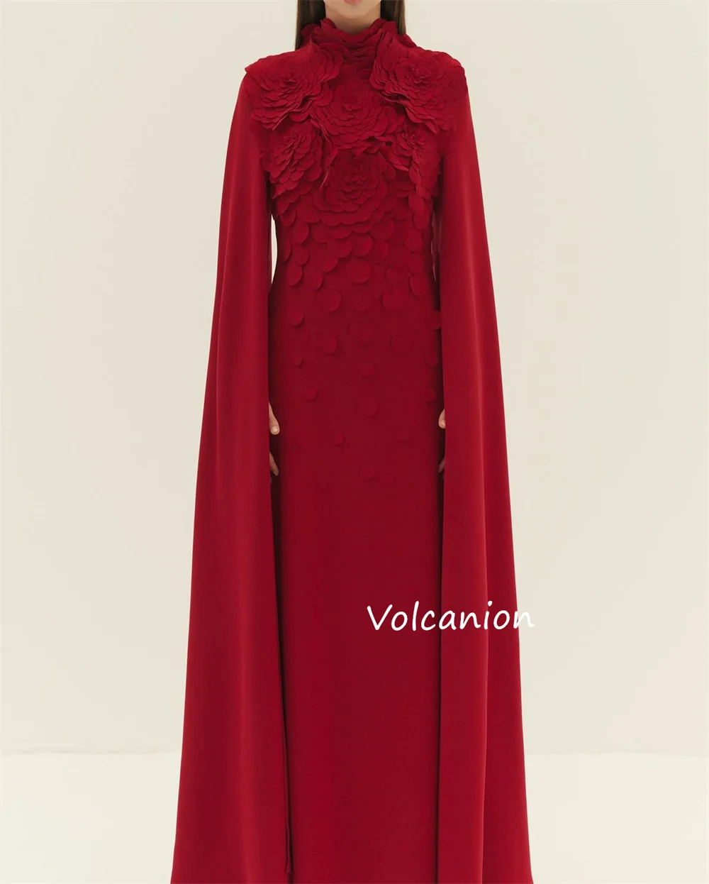 Длинные платья трапециевидной формы с высоким воротником и аппликацией по индивидуальному заказу, классические изысканные вечерние платья для выпускного вечера