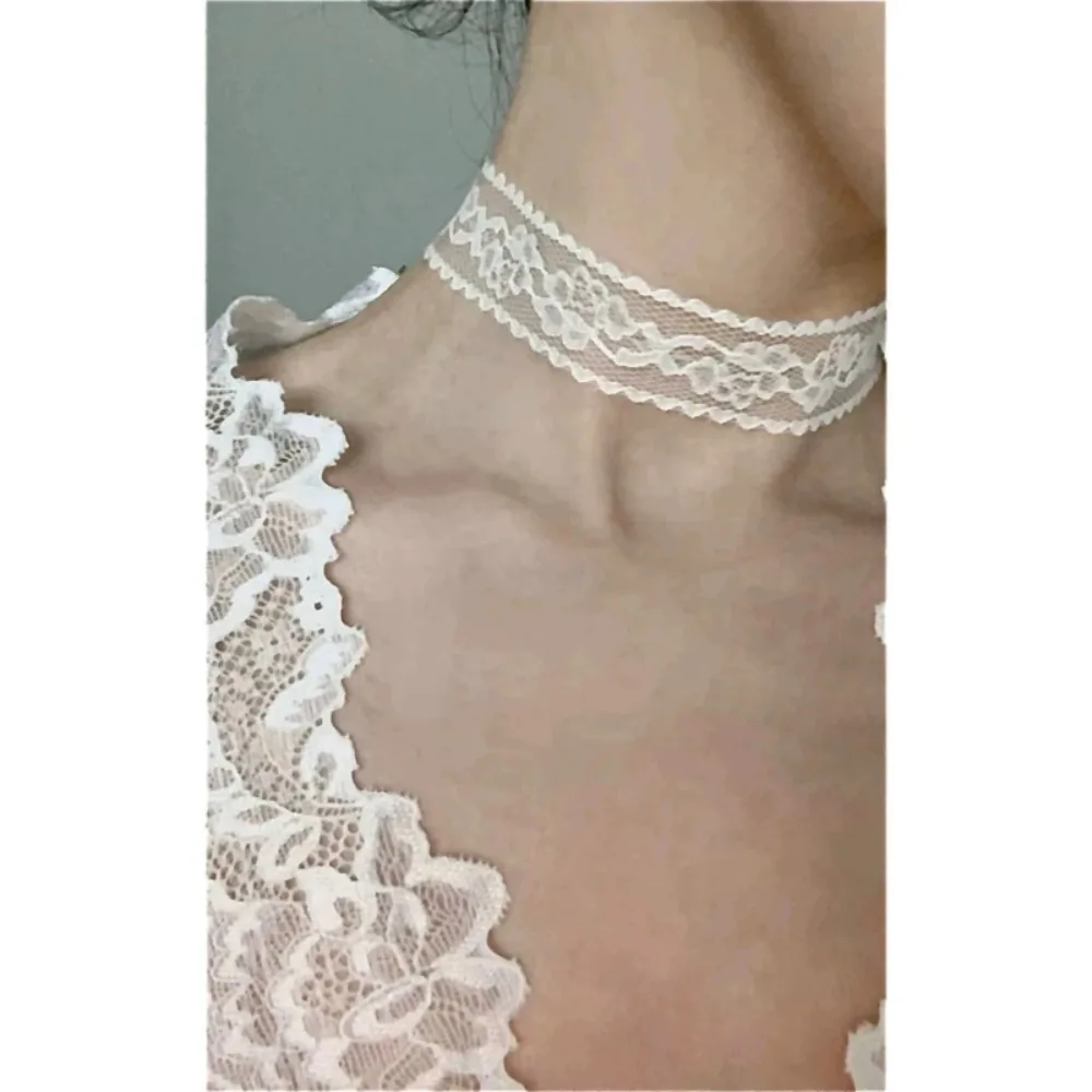 2025 New Black Sexy Lace Flower Necklace for Women Harajuku Gothic Short Choker Collar Necklace Party Female Neck Accessories ﻿