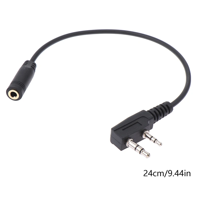 2 Pin K1 To 3.5MM Female Audio Phone Earphone Transfer Cable For TYT For UV5R 888S Walkie Talkie Headset Adapter