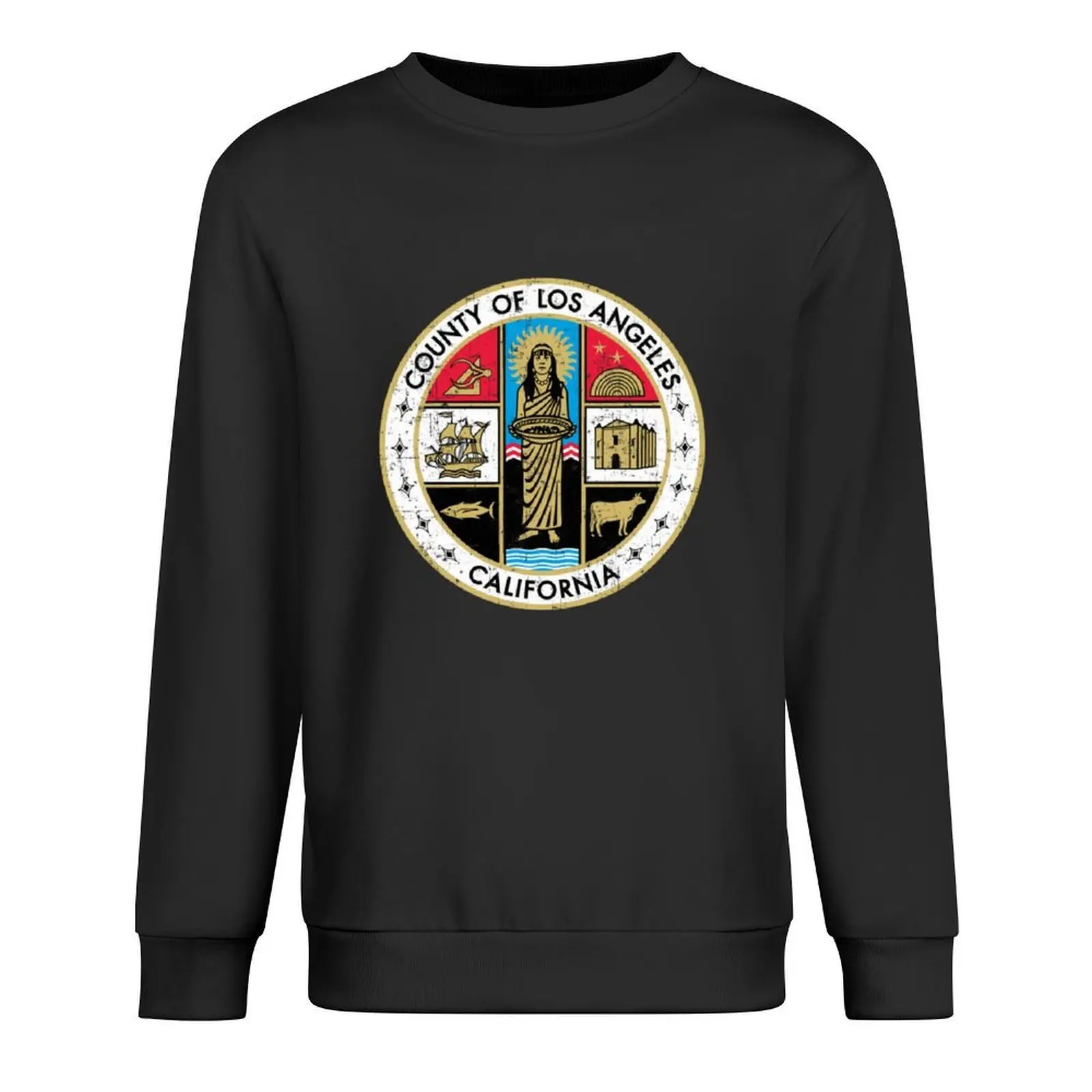 

Seal of Los Angeles California County Colored Pullover korean autumn clothes blouse mens clothes oversize sweatshirt