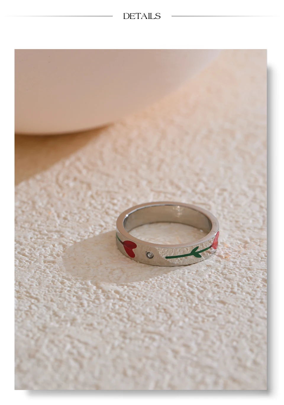 Yhpup # Edelstahl Emaille Blume Farbe Retention Mode Ring Neue Stil Wasserdicht Charme Exquisite Schmuck Großhandel – Detail 14