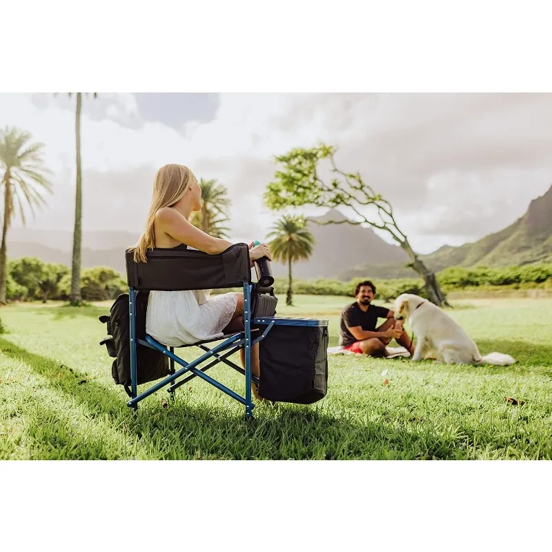 TIME Fusion Camping Chair with Side Table and Soft Cooler, Beach Chair for Adults, Lawn Chair