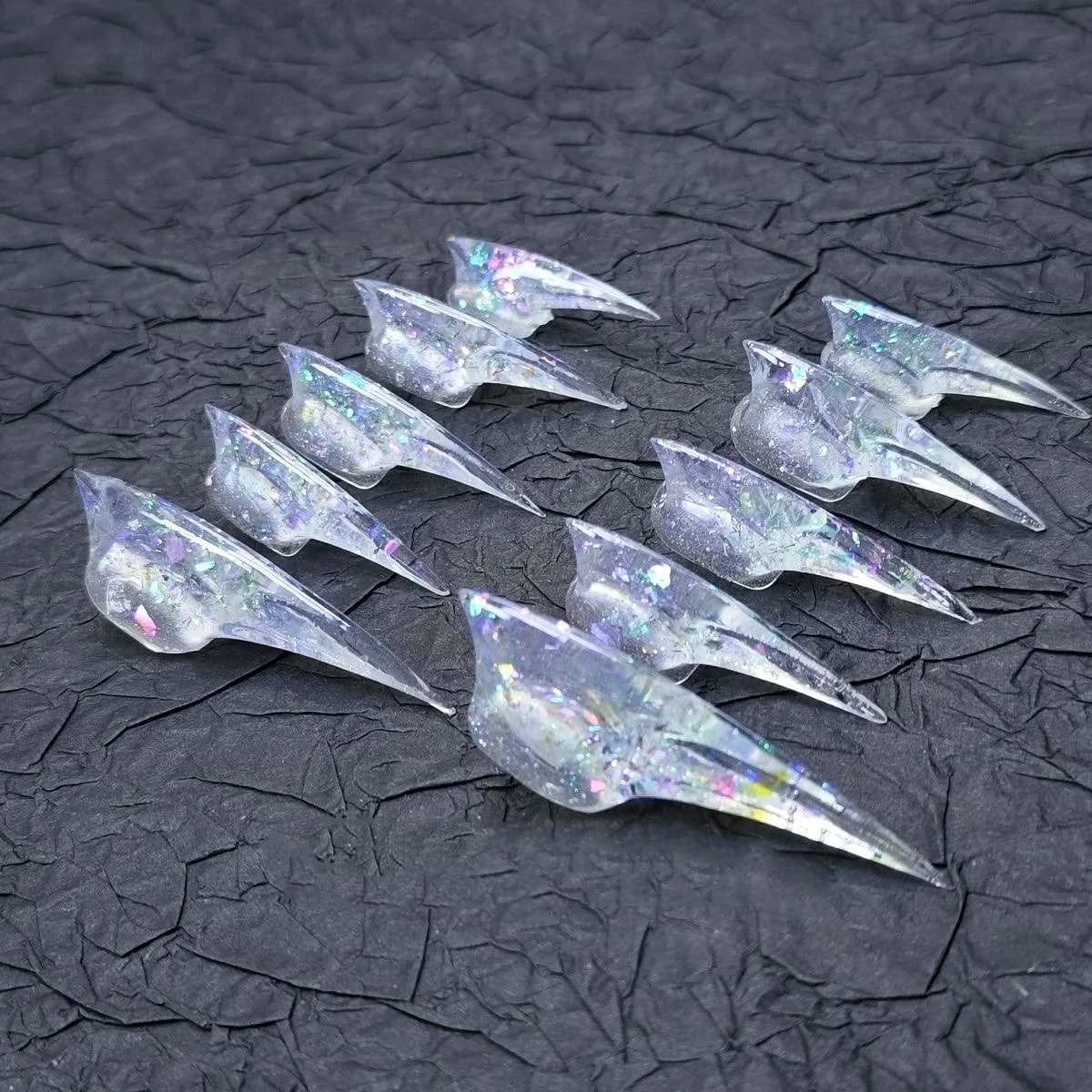 

Handmade Long Dragon Beast Claw Press On Nails 10PCS Thick Eagle Shape Claws Fake Nail With Glue Acrylic False Nail Stickers
