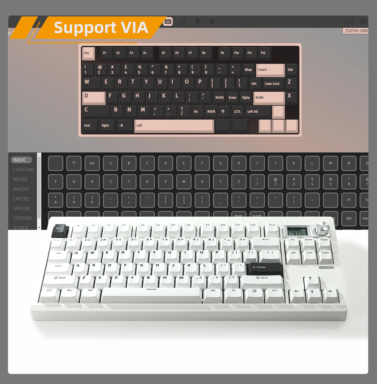 ZUOYA GMK87 Mechanical Keyboard RGB Hotswap Bluetooth-Compatible/2.4Ghz/ Type-C Customized Keyboard VIA for PC Laptop - Image 6