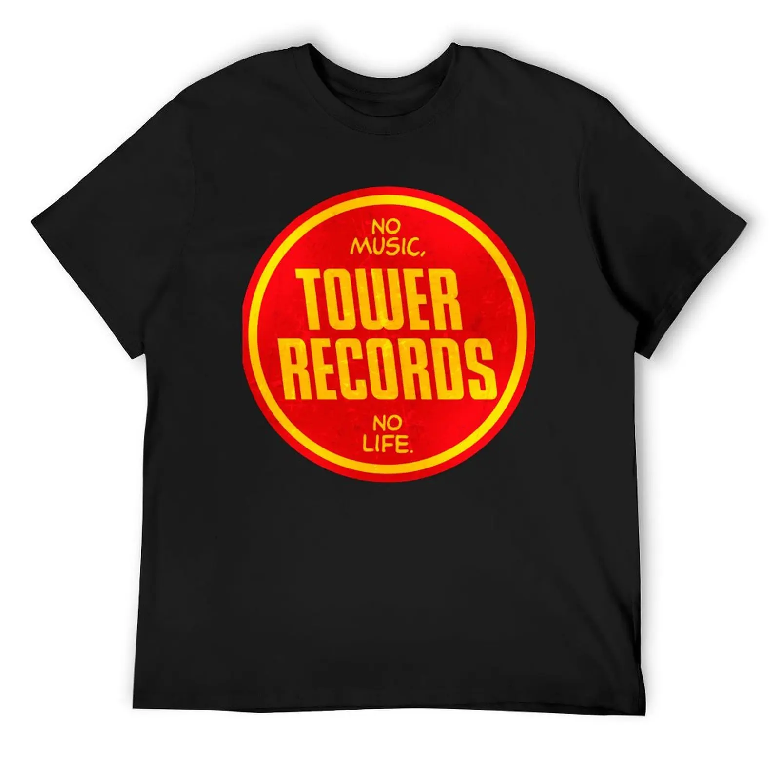 

Tower Records vintage T-Shirt oversizeds plus size tops Luxury man anime tshirt mens vintage t shirts