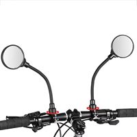 2PCS Long Bicycle Rearview Handlebar Mirrors 360° For Mountain Road Bike Motorcycle Bendable Hose Adjustable Rearview Mirror