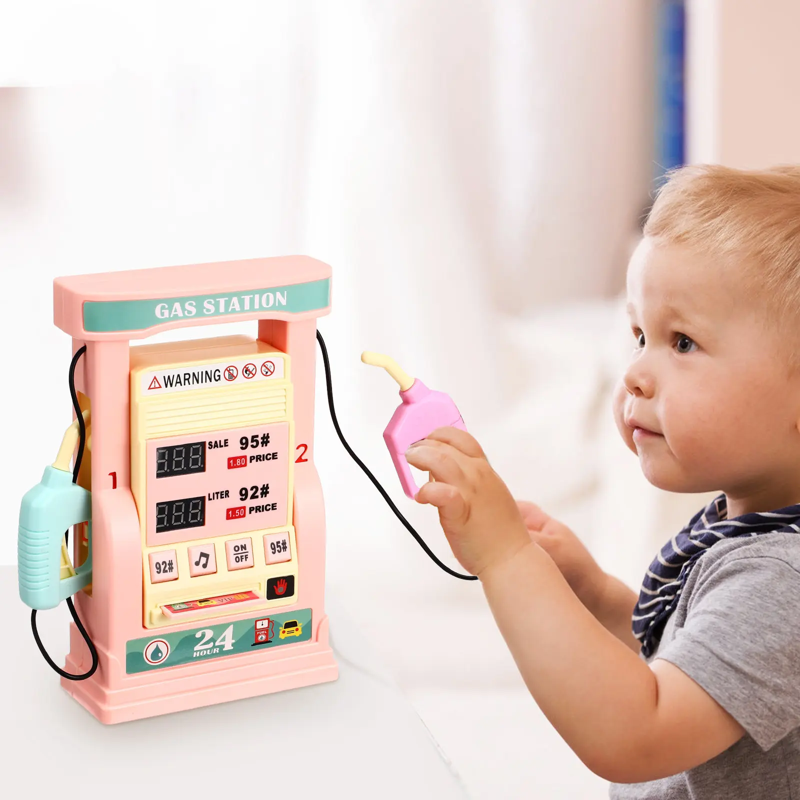 

Interactive Simulation Gas Station Playset for Kids Detailed Miniature Fueling Station Educational Pretend Play Set for Creative