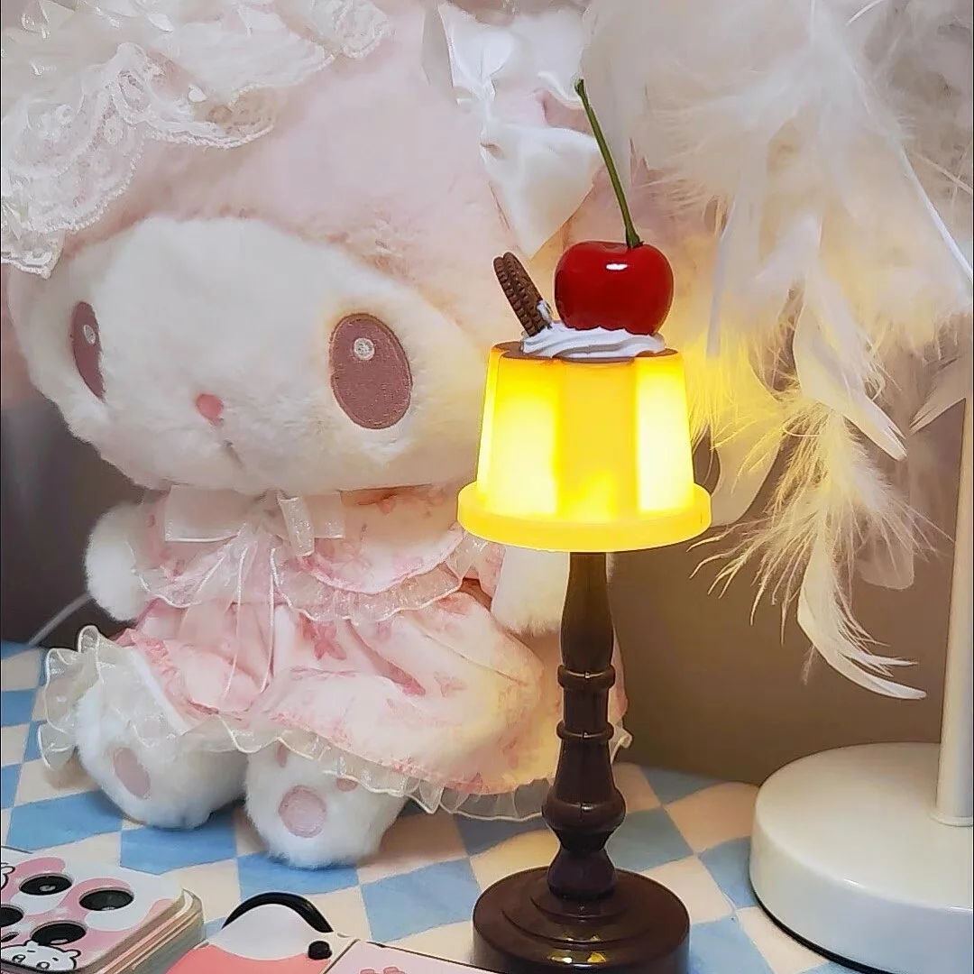 Cute Pudding Night Light, Mini Retro Pudding Lights With Battery,  Table Lamp, Room Decor, Gift For Student Boys and Girls