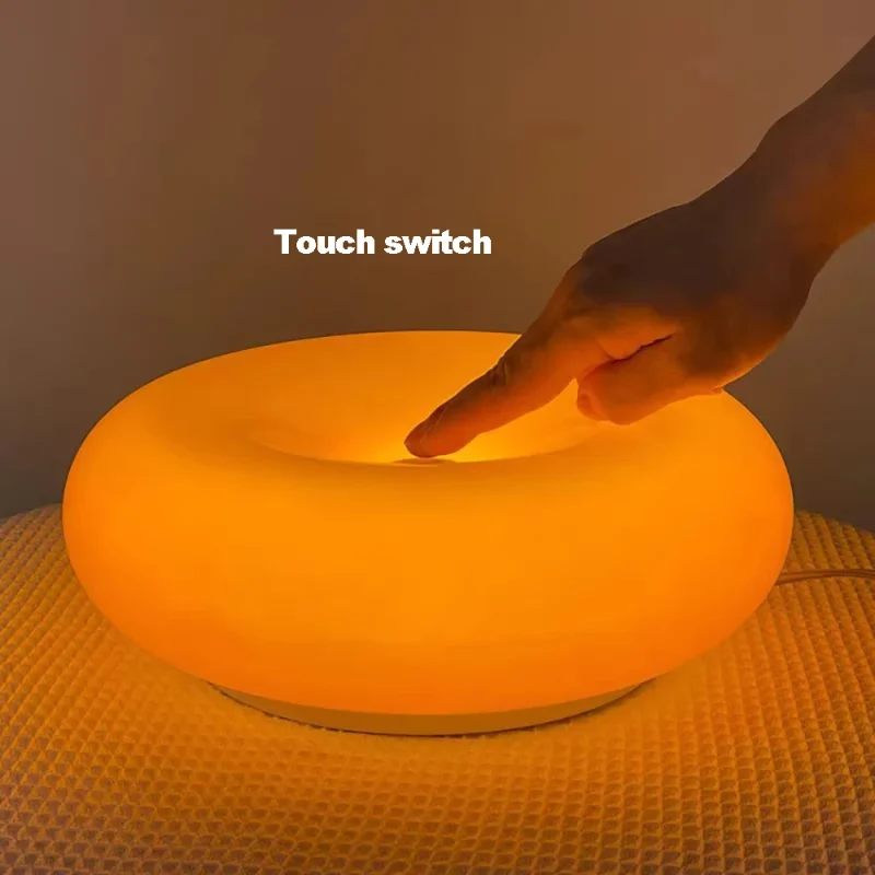 

Doughnut table lamp USB plug bedroom bedside ambient light living room dining room decorative light