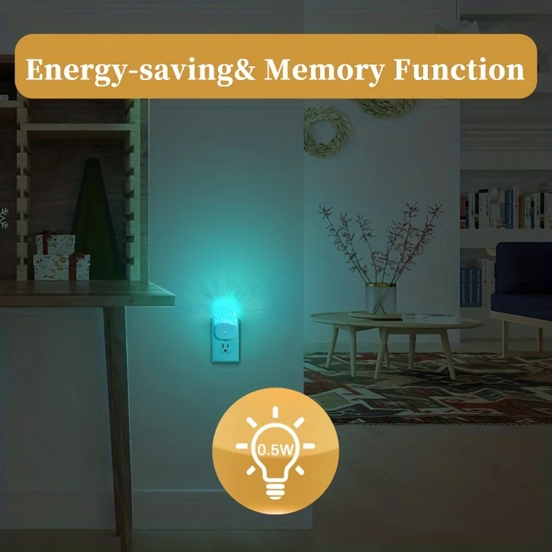 LED Night Light com Sensor do Crepúsculo ao Amanhecer, RGB Modo Nightlight, Presentes de Natal, 6 Cor Mudar, Plug Europeu