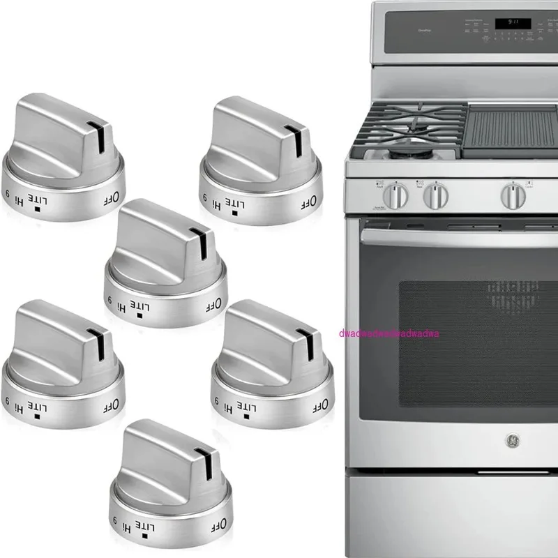 

6 шт. новые обновленные сменные ручки газовой плиты Wb03x24818, совместимые с GE, специальная модель D-образной формы, не универсальная, нержавеющая сталь