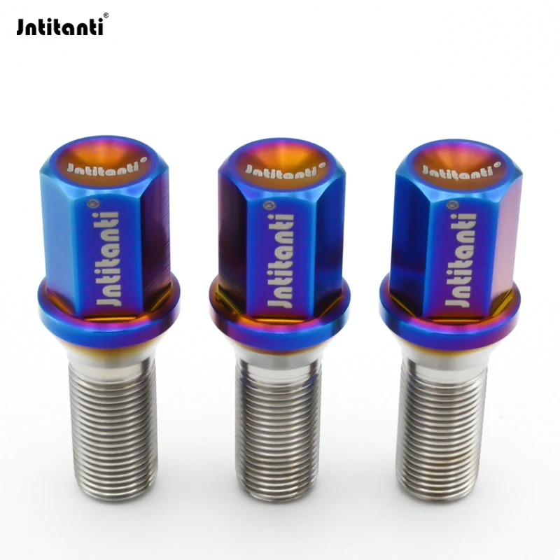 

Jntitanti Long head Gr5 titanium wheel bolt M14*1.5*28/38mm with cone seat for Maserati Renault VW AUDI,BENZ etc