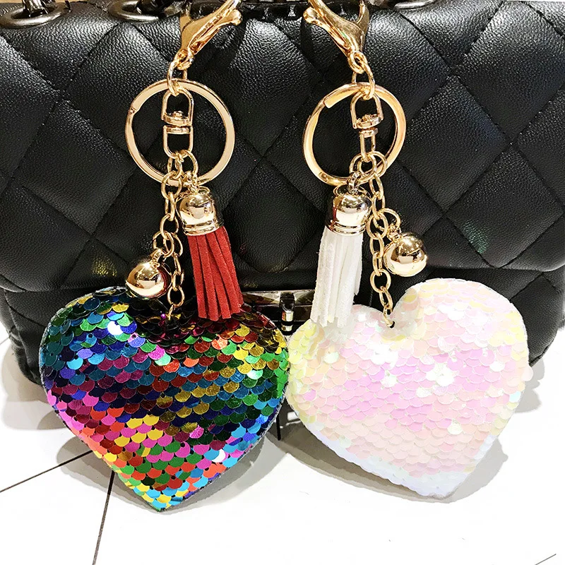 Andcool 2024 New Inside Out Heart Keychain For Bags Accessories Friends Birthday Gifts Children For Guests Keyring Car Key Chain