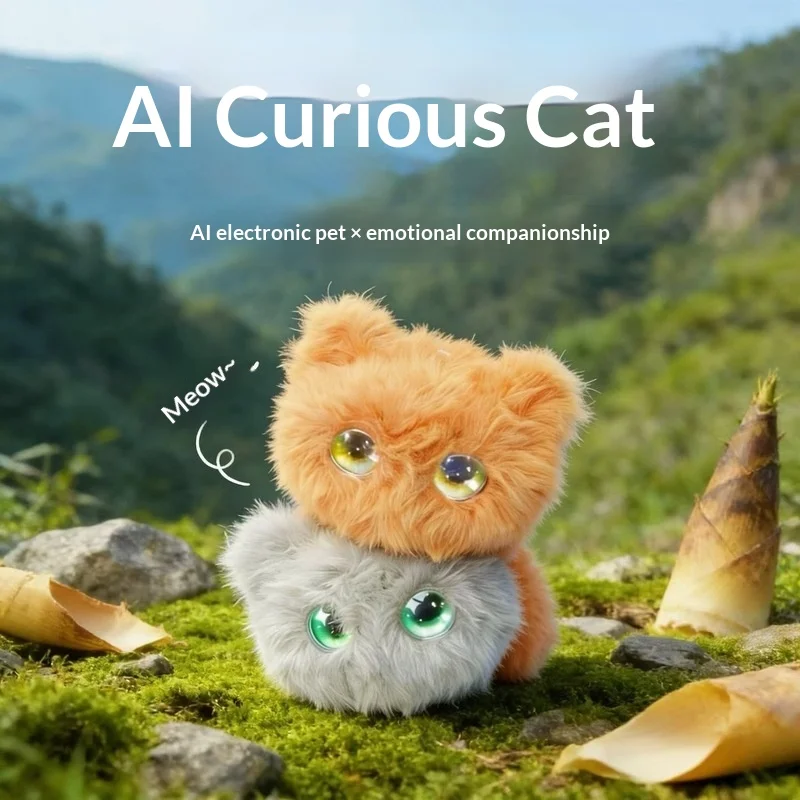 

Интерактивная плюшевая игрушка для детей «Умный кот» с голосовым управлением, электронный питомец с распознаванием речи и эмоций, многоязычная мягкая кукла