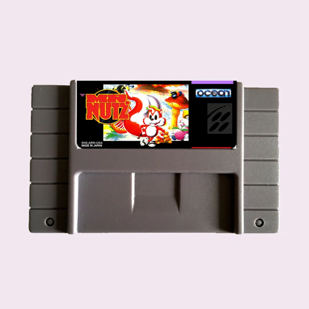 Высококачественная 16-битная игровая карта Mr Nutz NTSC Big Gray для игровой версии США