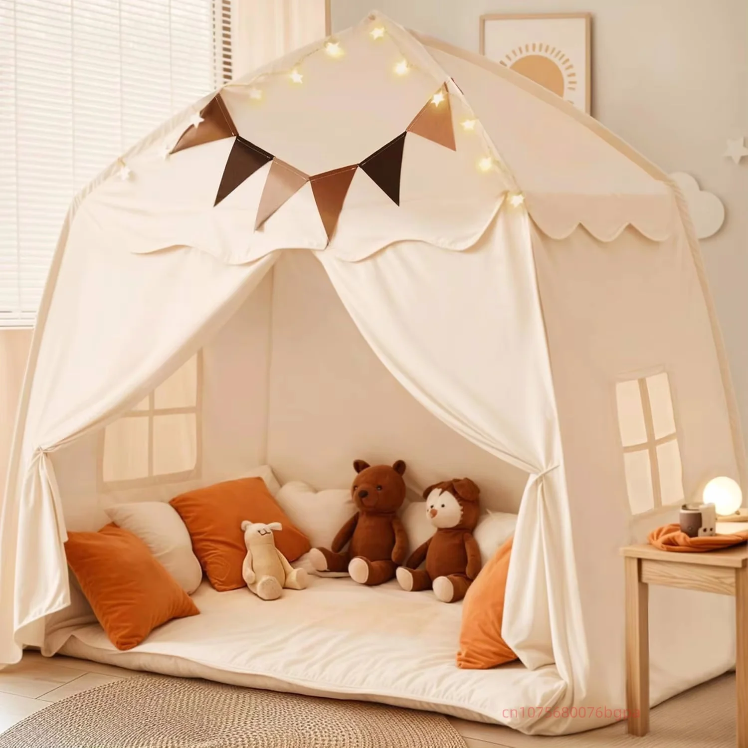 Tenda da letto per bambini Giocattoli per bambini Tende Tenda da gioco per bambini Baldacchino per letto Spazio per la privacy Dormire Drafty Room Tende da sogno Tenda da gioco per interni