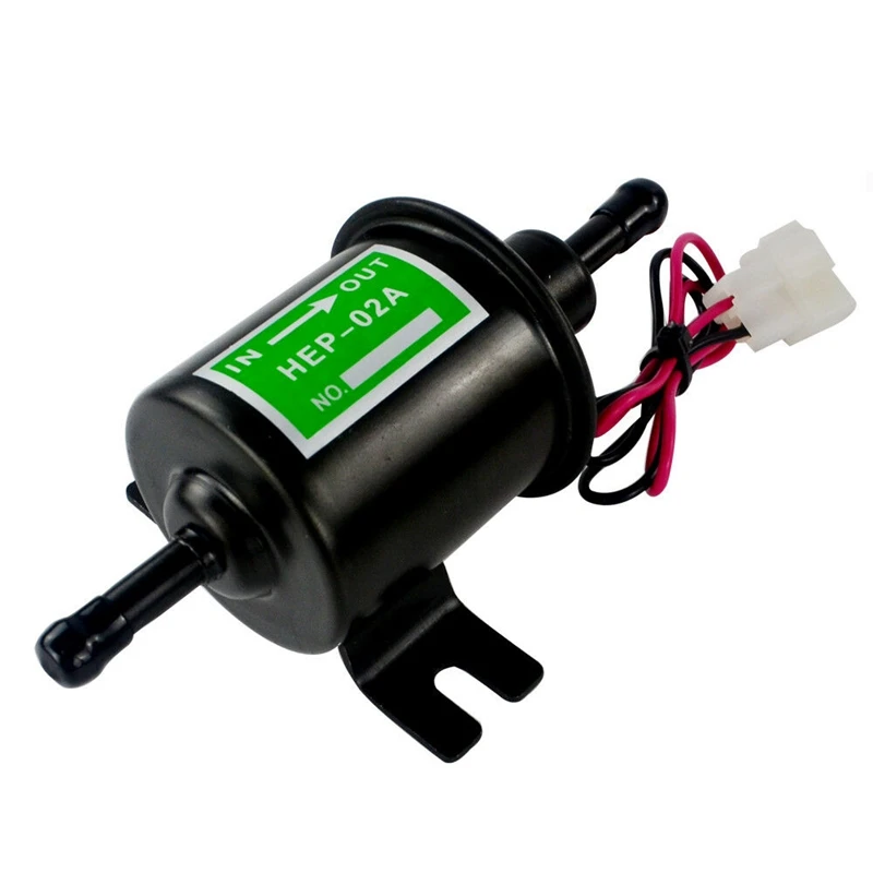 5X Universal 12V Electric Fuel Pump Metal Solid Petrol Inline Fuel Pump Gasoline Transfer Pump 12 Volts HEP-02A