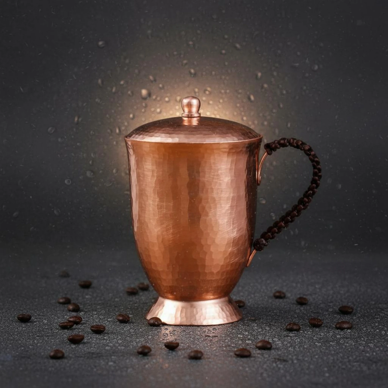Copper Beer Mug Handmade Copper Mug Drinkware Food-Grade Tableware Long-Lasting for Bar