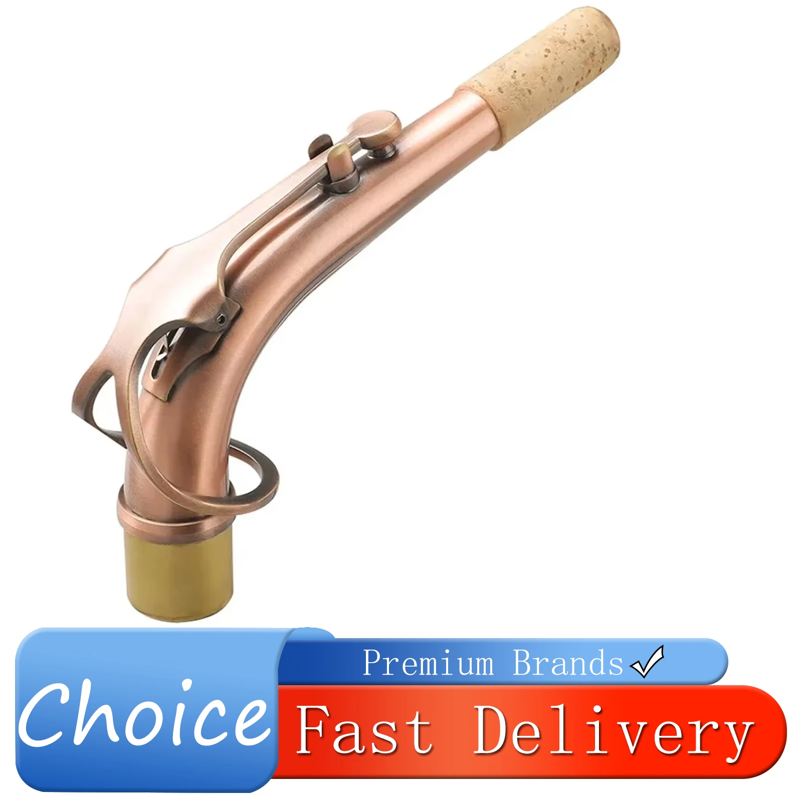 

SLADE Alto Saxophone Bend Neck Connector Brass Bend Neck Red Antique Alto Saxophone Replacement Parts Instrument Accessories