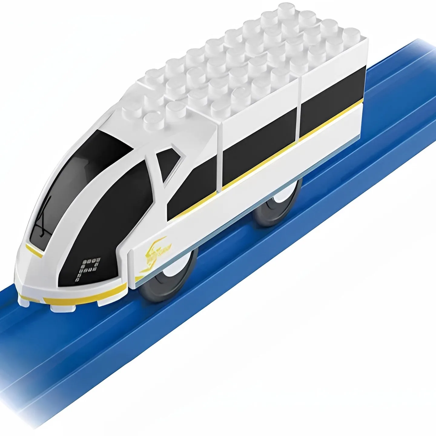 Takara Tomy Plarail Building Blocks White Stream Mini High Speed Train Assembly Collectible Toy