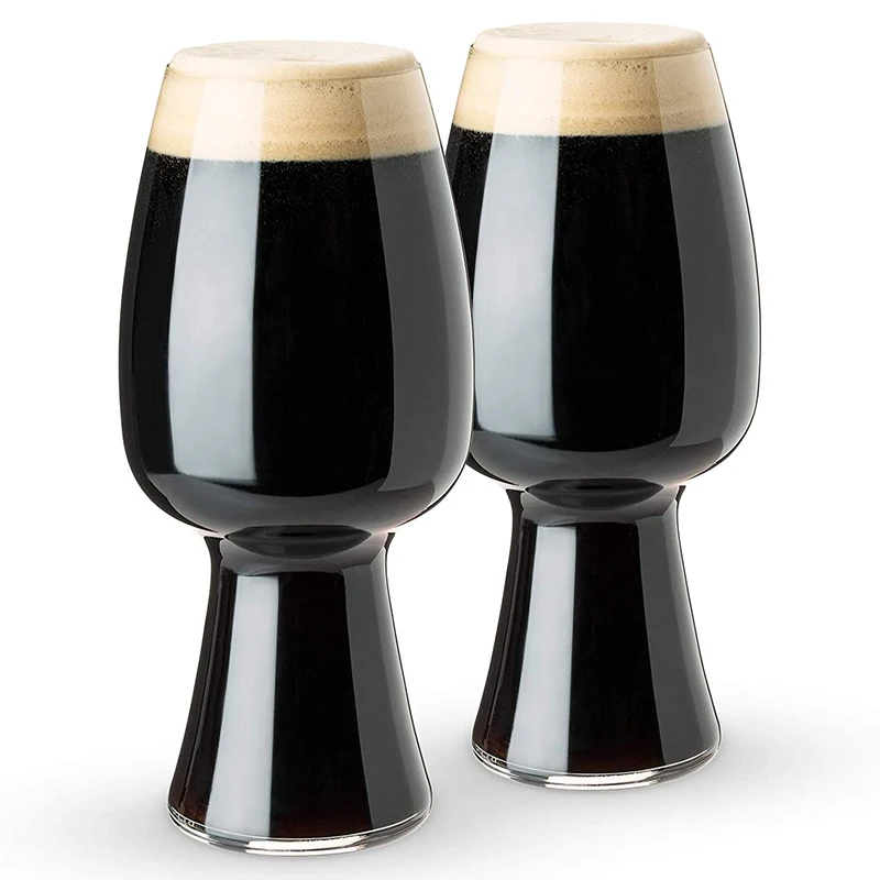 2PCS 20.2oz Ultra-thin Stout Beer Cup Exquisite Craft Glass  Cold Drink Cup Beer Mug Ideal Gifts for Ale or Craft Beer Lovers