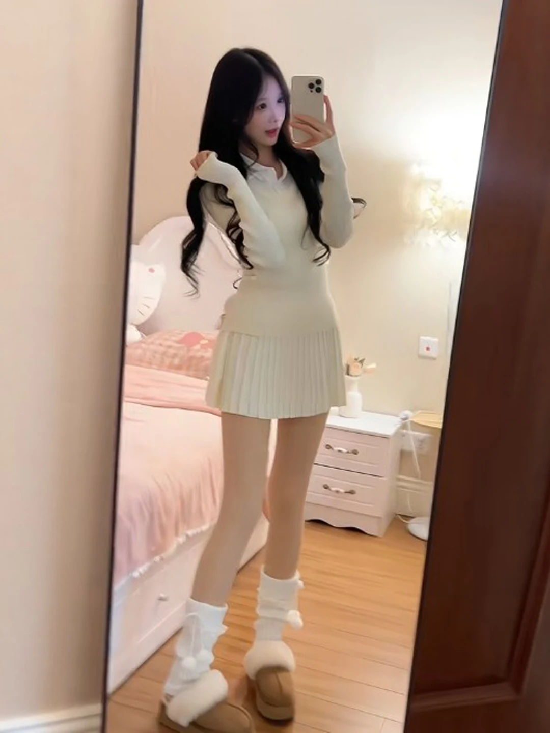 

Warm Knitted Sweater And Skirt Two-Piece Set Gentle Sle Spring Faion Women's Comfortable Breathable Casual Outfit Set