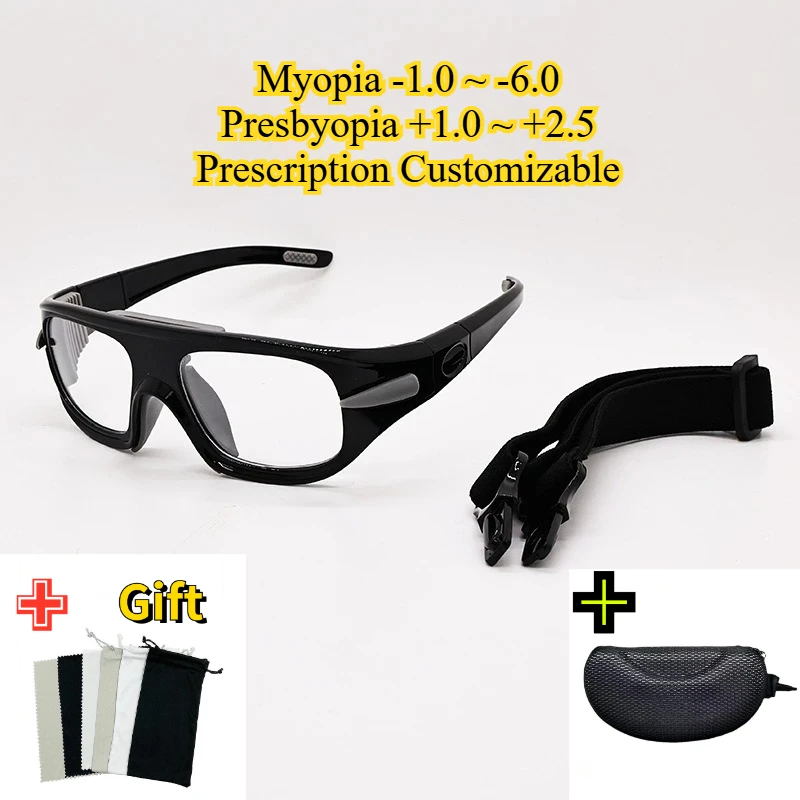 

Myopia Customizable Protective Sports Goggles:Shatterproof, Detachable Temple for Basketball Football | Outdoor Safety Eyewear