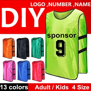 성인용 맞춤형 스포츠 조끼, 축구 저지, 팀 그룹 훈련 턱받이, 통기성 조끼, 축구 러닝 셔츠, 도매