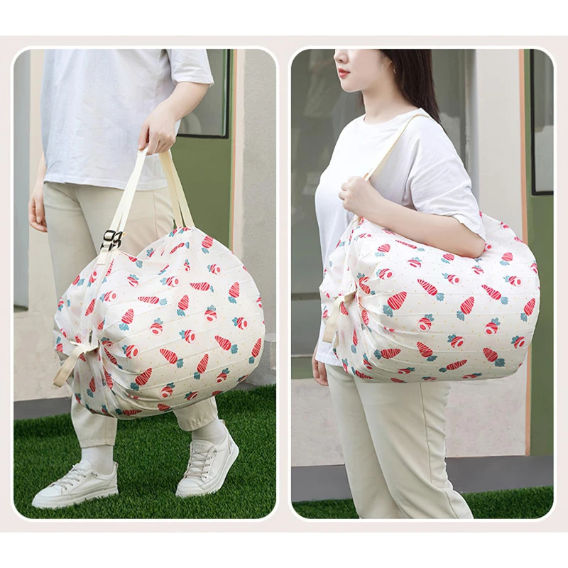 Foldable Shopping Bag Waterproof Travel Portable Storage Bag Beach Bag Supermarket Grocery Shopping Bag