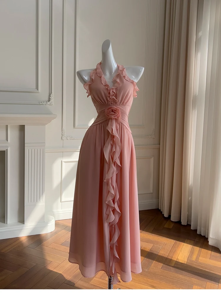 Riviera française Ele Bal Haut de gamme Dr Sexy Rose Long Dr Pure Desire Vaion Dr Suspendu Ne Design Bal D...