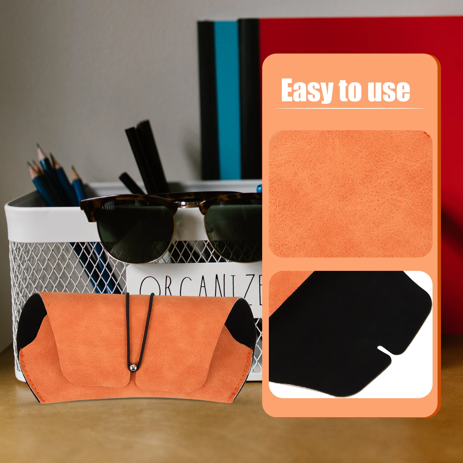 

2Pcs Glasses Storage Box Portable Slim Sunglasses Case Eyeglass Protector Holder Suitable for Most Frames