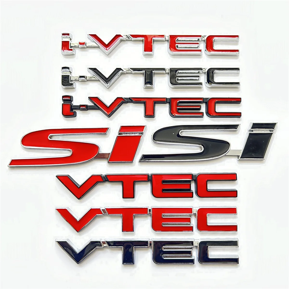 3D VTEC SI i-VTEC Logo Metal Emblem Badge Decals Car Sticker for Honda City cb400 vfr800 cb750 Civic Accord Odyssey Spirior CRV